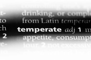 bir sözlüğü'ndeki ılıman sözcüğü. ılıman kavramı.