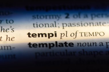 bir sözlüğü'ndeki Tempi sözcüğü. Tempi kavramı.