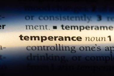 Temperance Word'de bir sözlük. Denge kavramı.