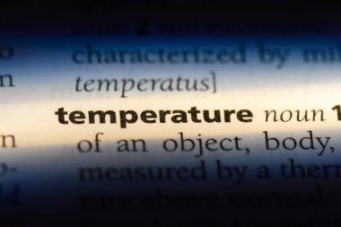 sıcaklık Word'de bir sözlük. sıcaklık kavramı.