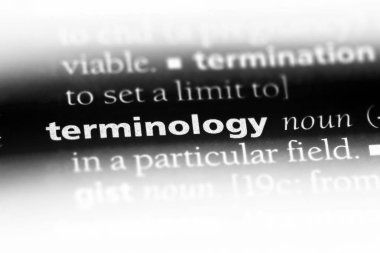Sözlükteki terimler kelime. terminoloji kavramı.