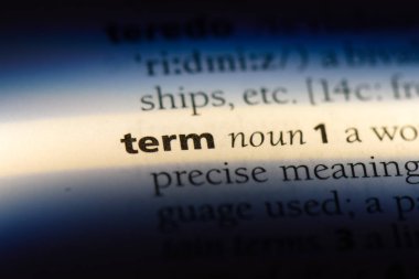 dönem Word'de bir sözlük. terim kavramı.