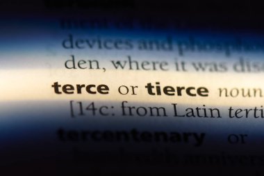 bir sözlüğü'ndeki terce sözcüğü. terce kavramı.