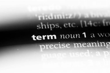 dönem Word'de bir sözlük. terim kavramı.