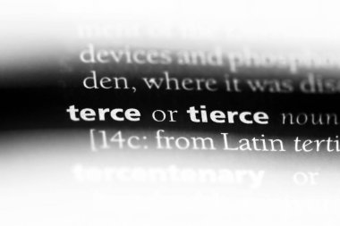 bir sözlüğü'ndeki terce sözcüğü. terce kavramı.