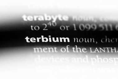 bir sözlüğü'ndeki terbium sözcüğü. terbium kavramı.