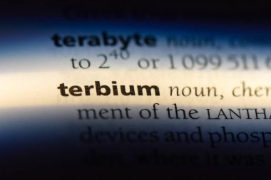 bir sözlüğü'ndeki terbium sözcüğü. terbium kavramı.