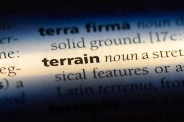 arazi Word'de bir sözlük. arazi konsepti.