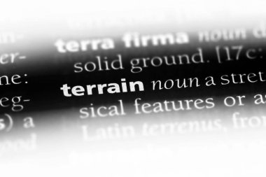 arazi Word'de bir sözlük. arazi konsepti.