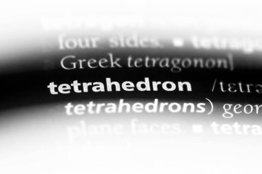 dörtyüzlü Word'de bir sözlük. dörtyüzlü kavramı.