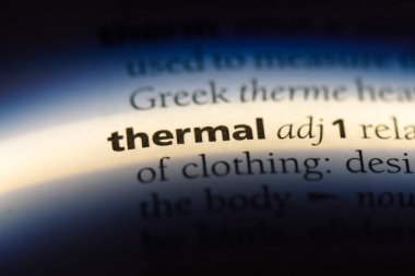 Termal tek kelimeyle bir sözlük. Termal kavramı.