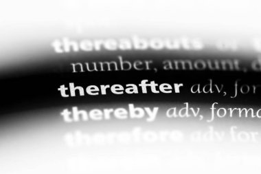 Bundan sonra tek kelimeyle bir sözlük. Bundan sonra kavramı.