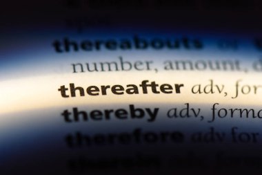 Bundan sonra tek kelimeyle bir sözlük. Bundan sonra kavramı.