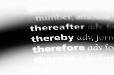 Böylece bir sözlükte kelime. Böylece kavramı.