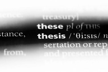 Tez Word'de bir sözlük. Tez kavramı.