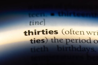 Otuzlu bir sözlükte kelime. Otuzlu kavramı.