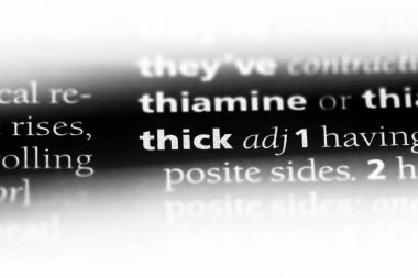 kalın tek kelimeyle bir sözlük. kalın kavramı.