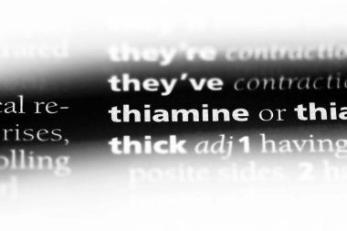Tiamin Word'de bir sözlük. Tiamin kavramı.