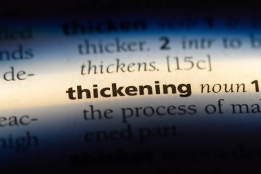 bir sözlüğü'ndeki kalınlaşma sözcüğü. kalınlaşma kavramı.