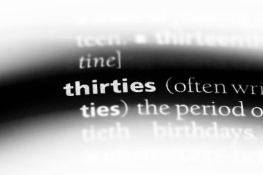 Otuzlu bir sözlükte kelime. Otuzlu kavramı.