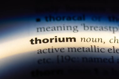 Toryum Word'de bir sözlük. Toryum kavramı.