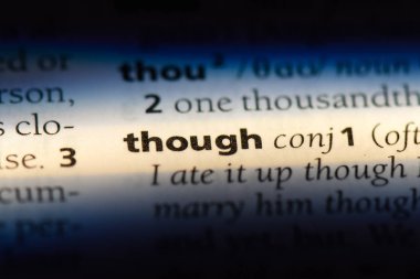 Yine de bir sözlükte kelime. rağmen kavramı.