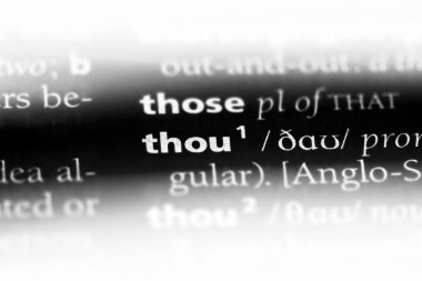 Sen bir sözlükte kelime. Sen kavramı.