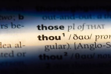 Sen bir sözlükte kelime. Sen kavramı.