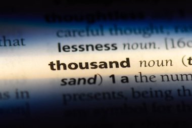 bir sözlüğü'ndeki bin sözcüğü. bin kavramı.