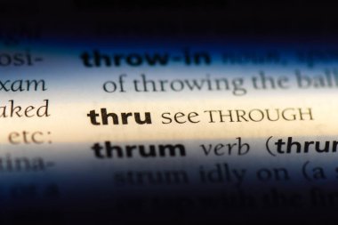 bir sözlüğü'ndeki sözcüğü aracılığıyla. kavramı ile.