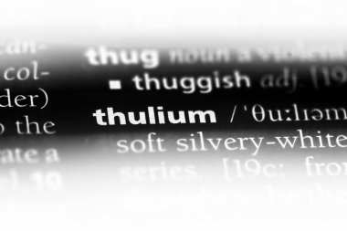 thulium sözcük sözlüğe. thulium kavramı.