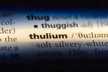thulium sözcük sözlüğe. thulium kavramı.