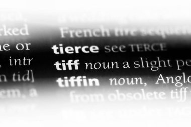 TIFF Word'de bir sözlük. TIFF kavramı.