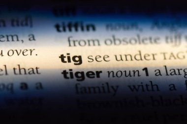 TIG Word'de bir sözlük. TIG kavramı.