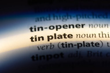 Teneke kaplama Word'de bir sözlük. Teneke kaplama kavramı.