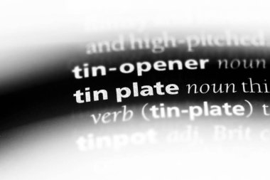 Teneke kaplama Word'de bir sözlük. Teneke kaplama kavramı.
