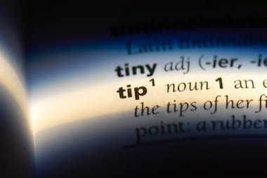 İpucu Word'de bir sözlük. İpucu kavramı.