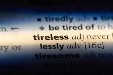 bir sözlüğü'ndeki yorulmaz sözcüğü. yorulmaz kavramı.