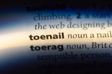 bir sözlüğü'ndeki sözcüğü tırnak. ayak tirnagi kavramı.