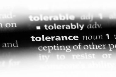 tolerans Word'de bir sözlük. tolerans kavramı.
