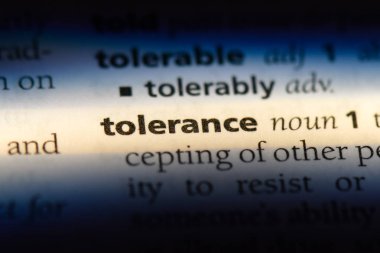 tolerans Word'de bir sözlük. tolerans kavramı.