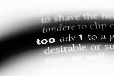 çok sözlükte kelime. çok kavramı.