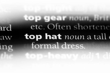 silindir şapka Word'de bir sözlük. silindir şapkalı kavram.