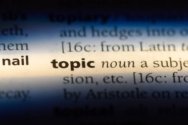 Sözlüğe sözcük. Konu kavramı.