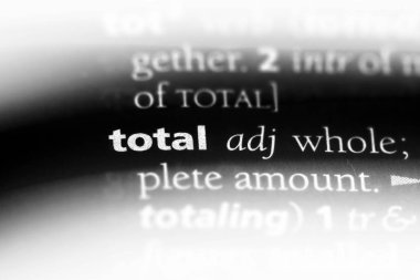 bir sözlüğü'ndeki Toplam sözcüğü. Toplam konsept.