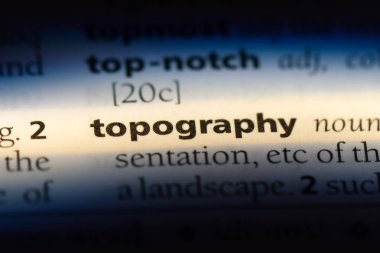 topografya Word'de bir sözlük. topografya kavramı.