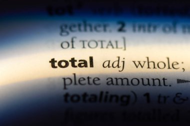 bir sözlüğü'ndeki Toplam sözcüğü. Toplam konsept.