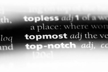 En üstteki tek kelimeyle bir sözlük. En üstteki kavramı.