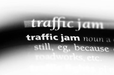 bir sözlüğü'ndeki Trafik reçel sözcüğü. trafik sıkışması kavramı.