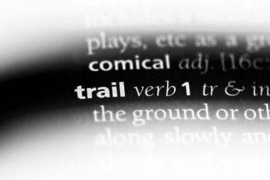 Trail kelime sözlüğe. iz kavramı.